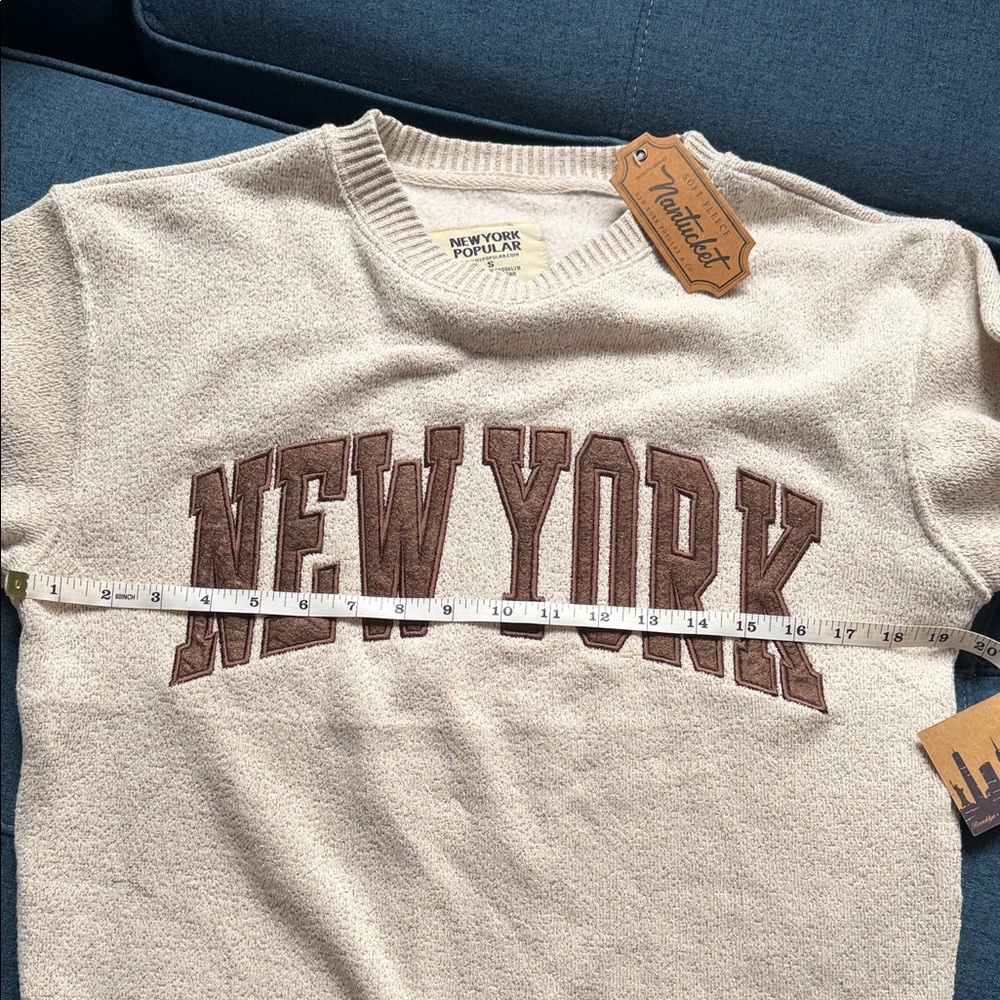 New York Beige Crewneck Sweater - Picture 5 of 9
